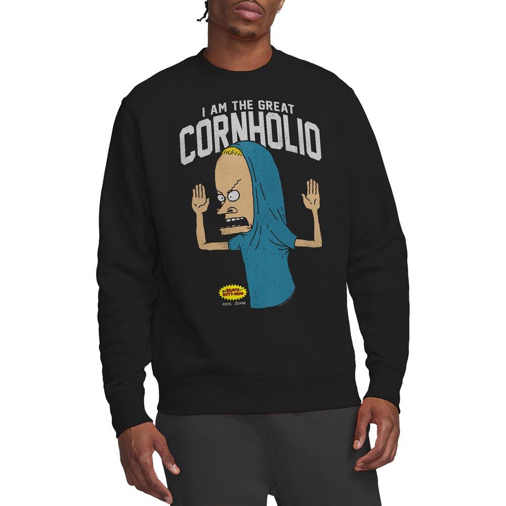 Black - Other - Beavis And Butthead Cornholio Crew Sweatshirt Bla - 1