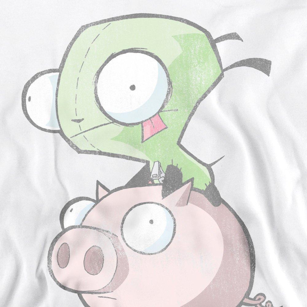 White - Other - Invader Zim Gir And Pig Crew Sweatshirt White - 2