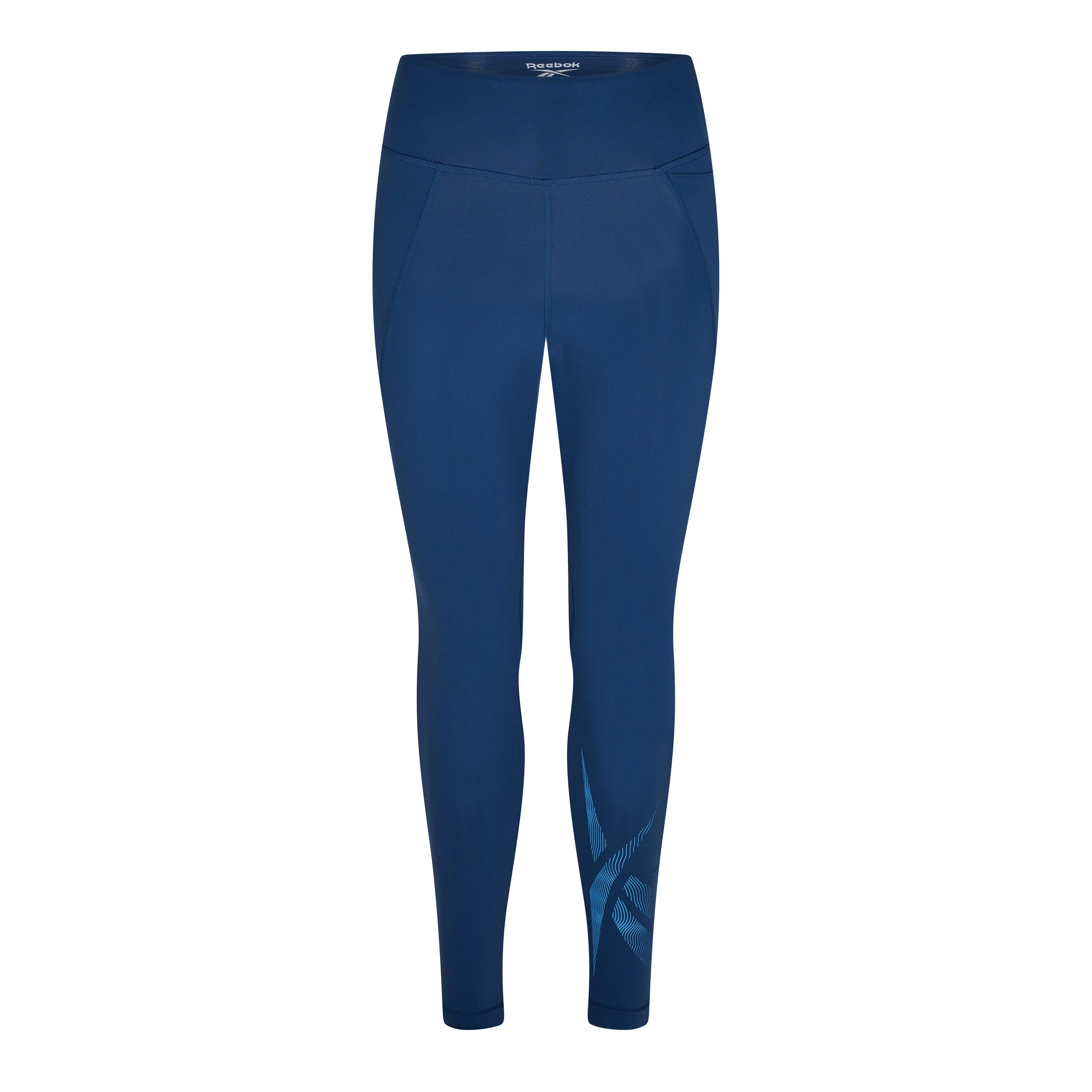 Reebok Women's Lux Vector Graphic Performance Gym Leggings - Batblu - 0-2