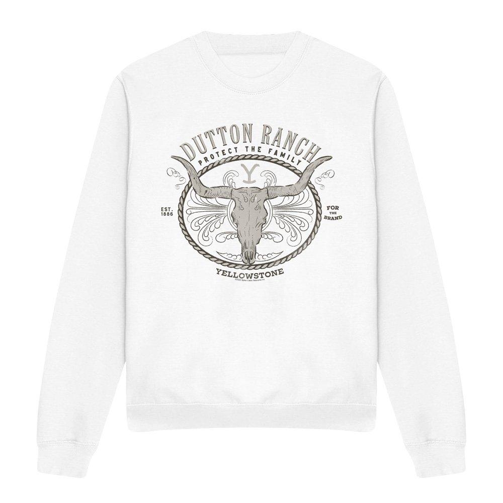 White - Other - Yellowstone Dutton Ranch Crew Sweatshirt White - 4
