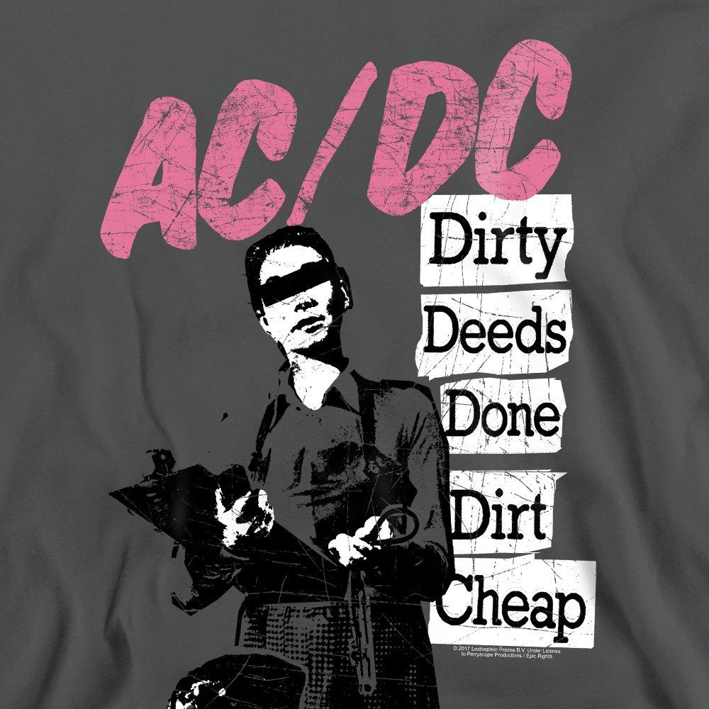 Charcoal - ACDC - AC DC Dirty Deeds Crew Sweatshirt Charcoal - 2