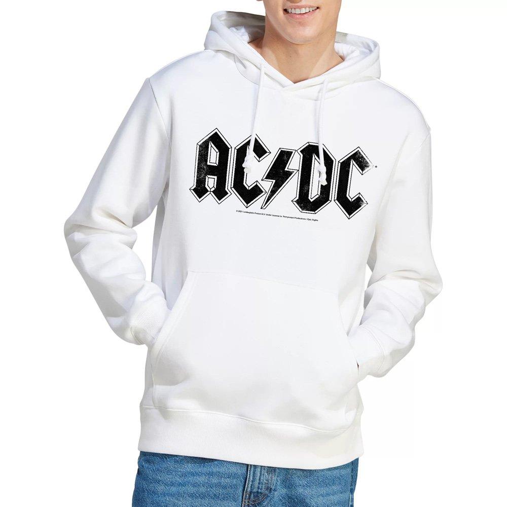 ACDC AC DC Logo Raglan Hoddie White