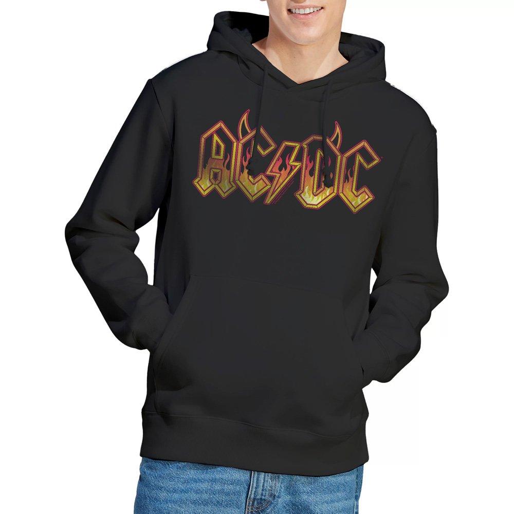 Black - ACDC - AC DC Fire Logo Hoddie Black - 1