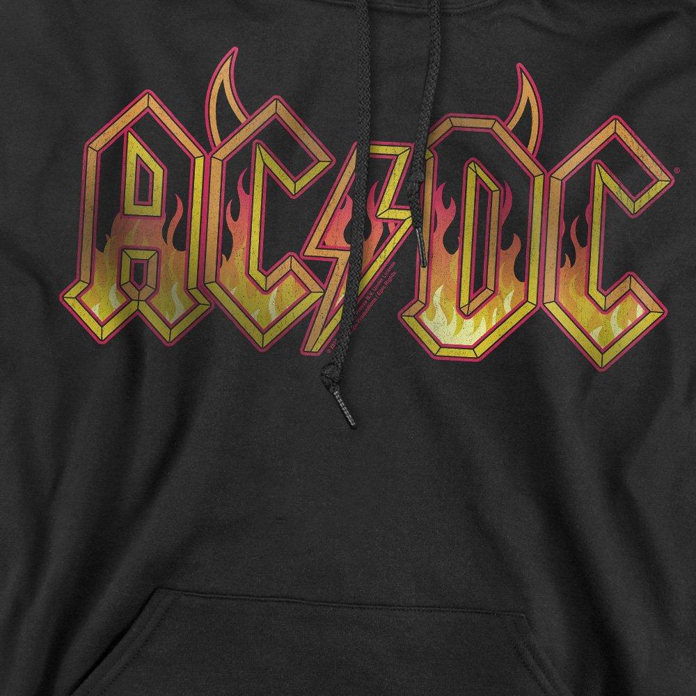 Black - ACDC - AC DC Fire Logo Hoddie Black - 2
