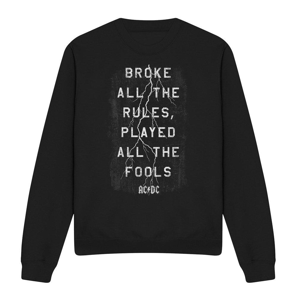 Black - ACDC - AC DC Struck Crew Sweatshirt Black - 4