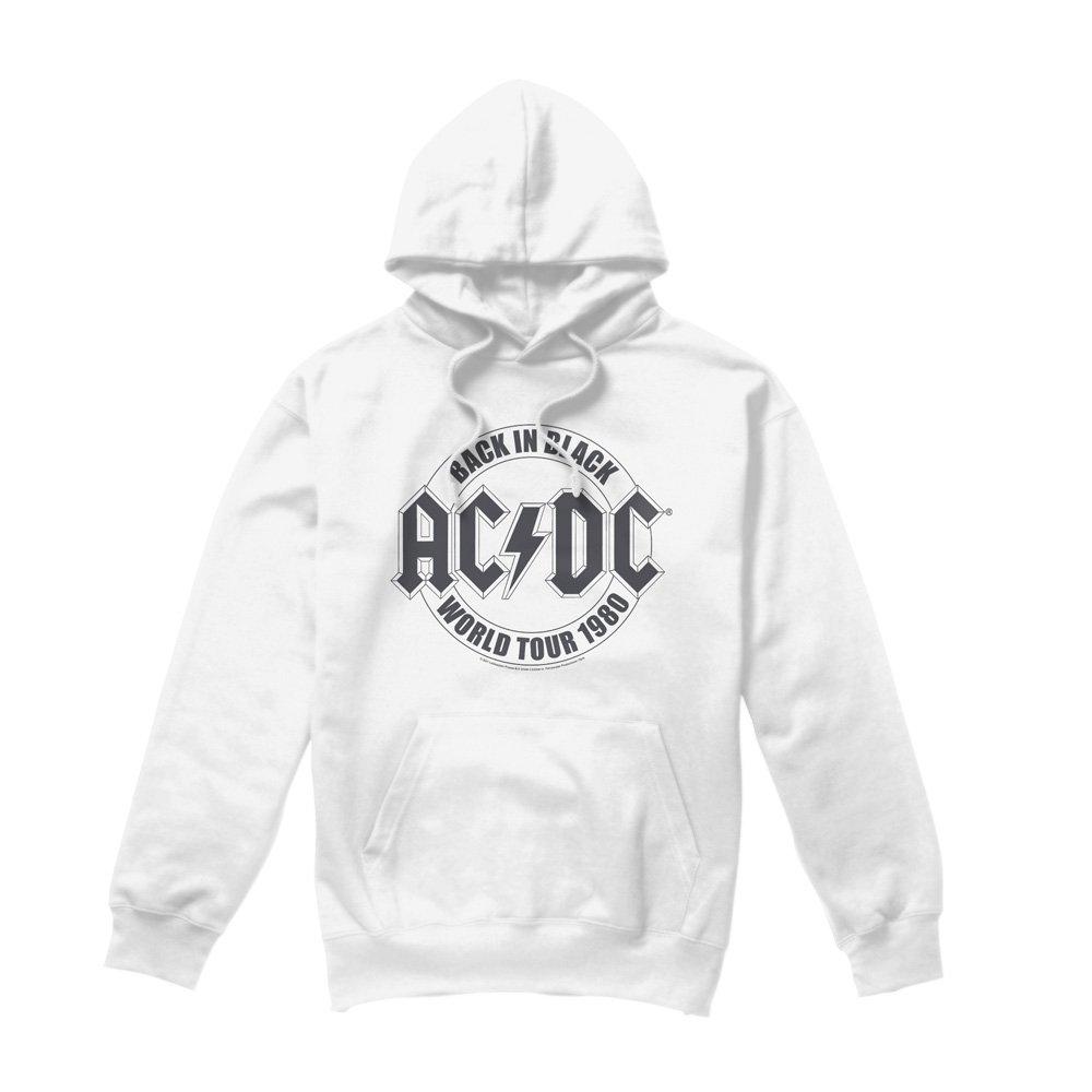 White - ACDC - AC DC Tour Emblem Hoddie White - 4