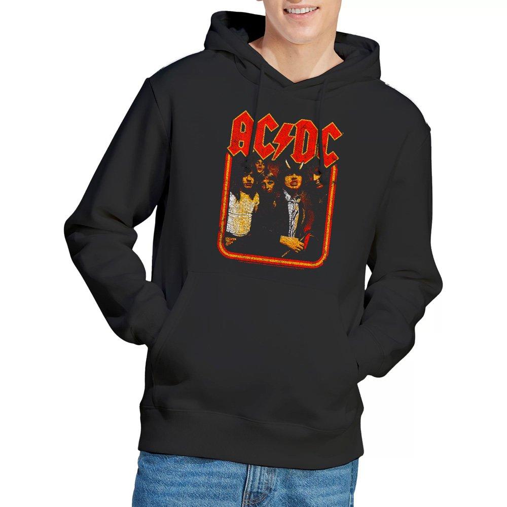 Black - ACDC - AC DC Group Distressed Hoddie Black - 1
