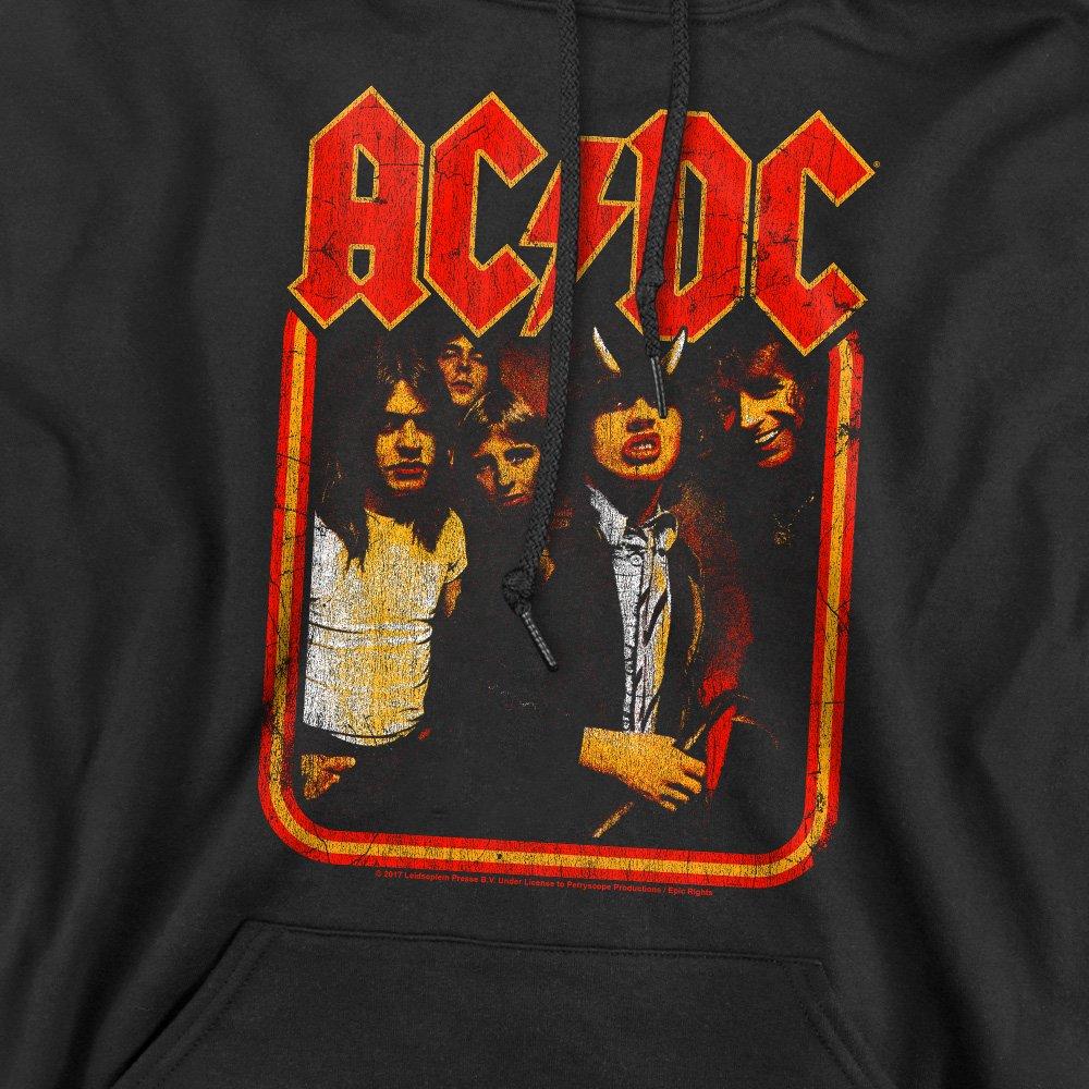 Black - ACDC - AC DC Group Distressed Hoddie Black - 2