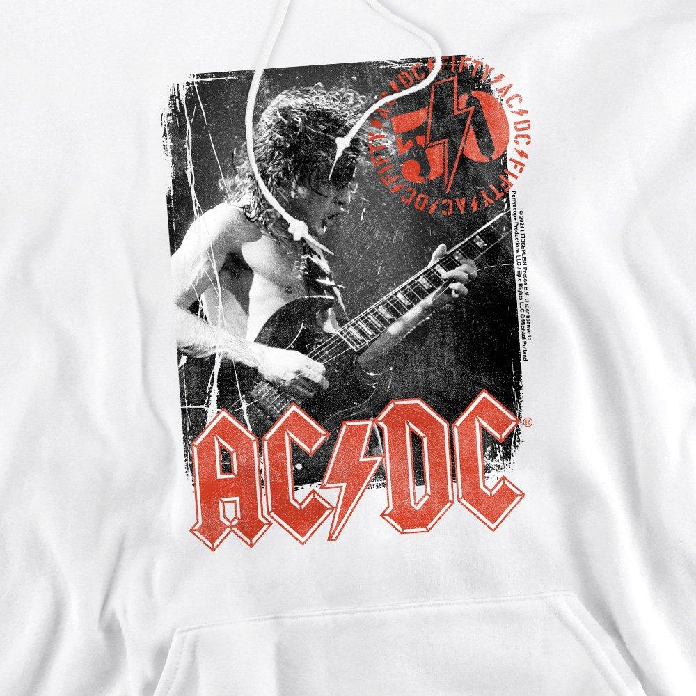 White - ACDC - AC DC Stamp Poster Unisex Hoodie White - 2