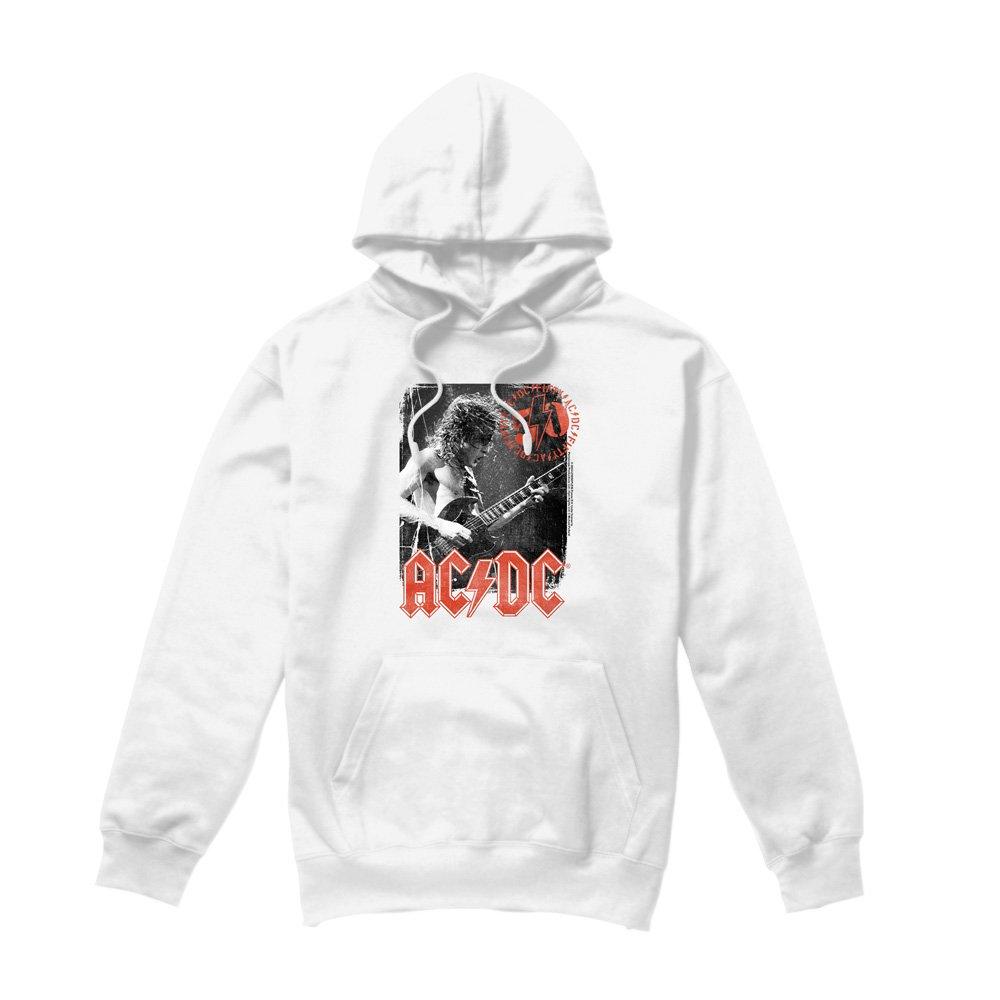 White - ACDC - AC DC Stamp Poster Unisex Hoodie White - 4