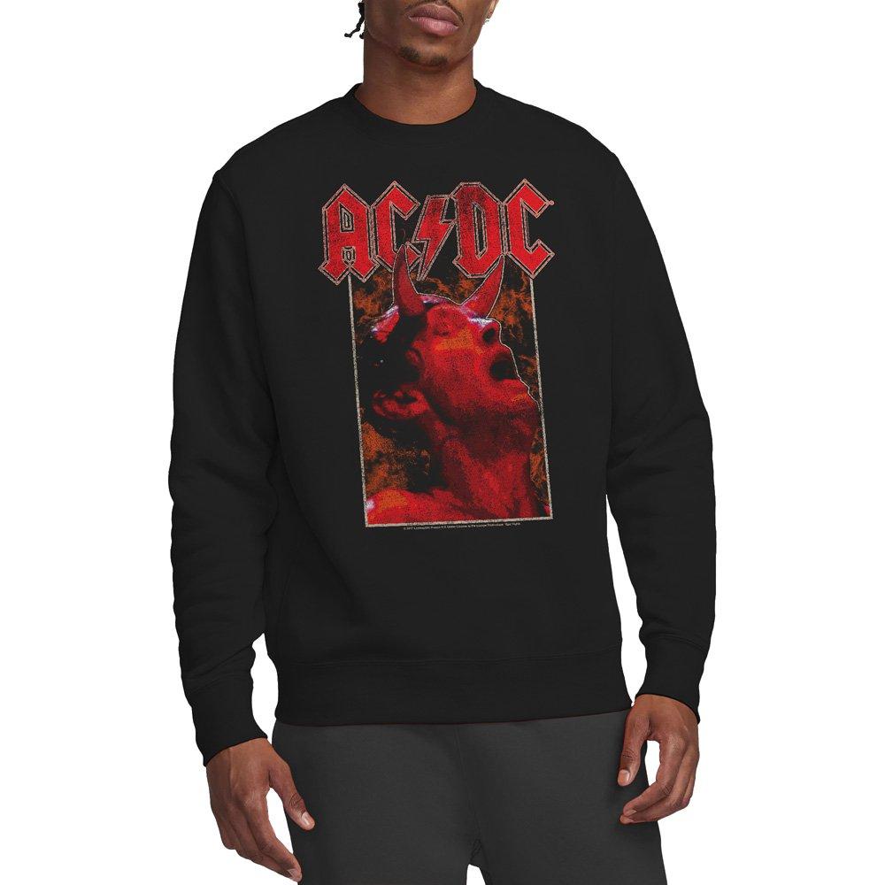 Black - ACDC - AC DC Horns Crew Sweatshirt Black - 1