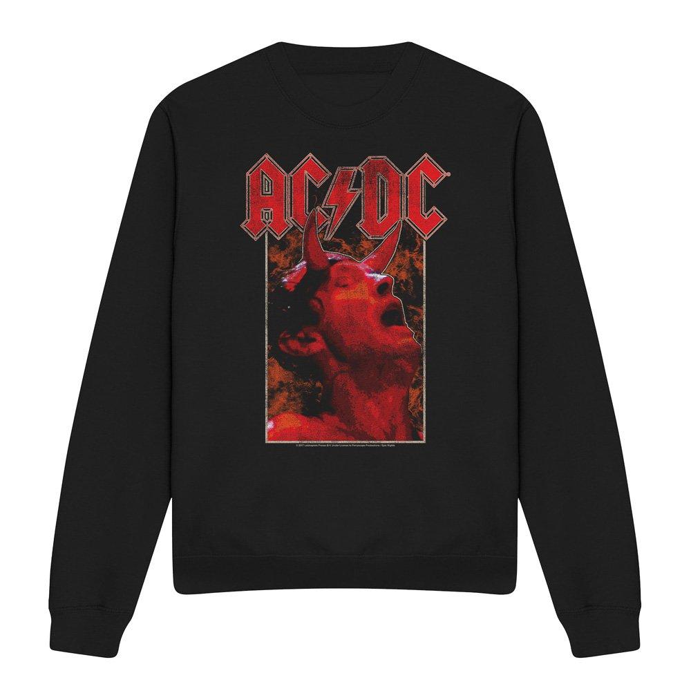 Black - ACDC - AC DC Horns Crew Sweatshirt Black - 4