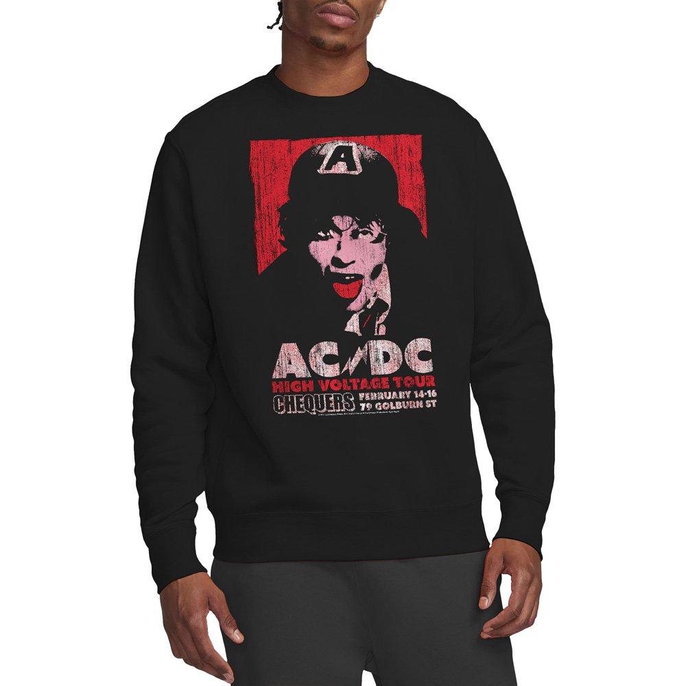 Black - ACDC - AC DC High Voltage Live 1975 Crew Sweatshirt Blac - 1