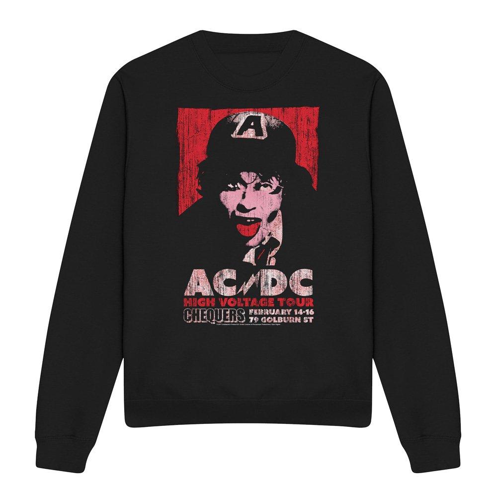 Black - ACDC - AC DC High Voltage Live 1975 Crew Sweatshirt Blac - 4