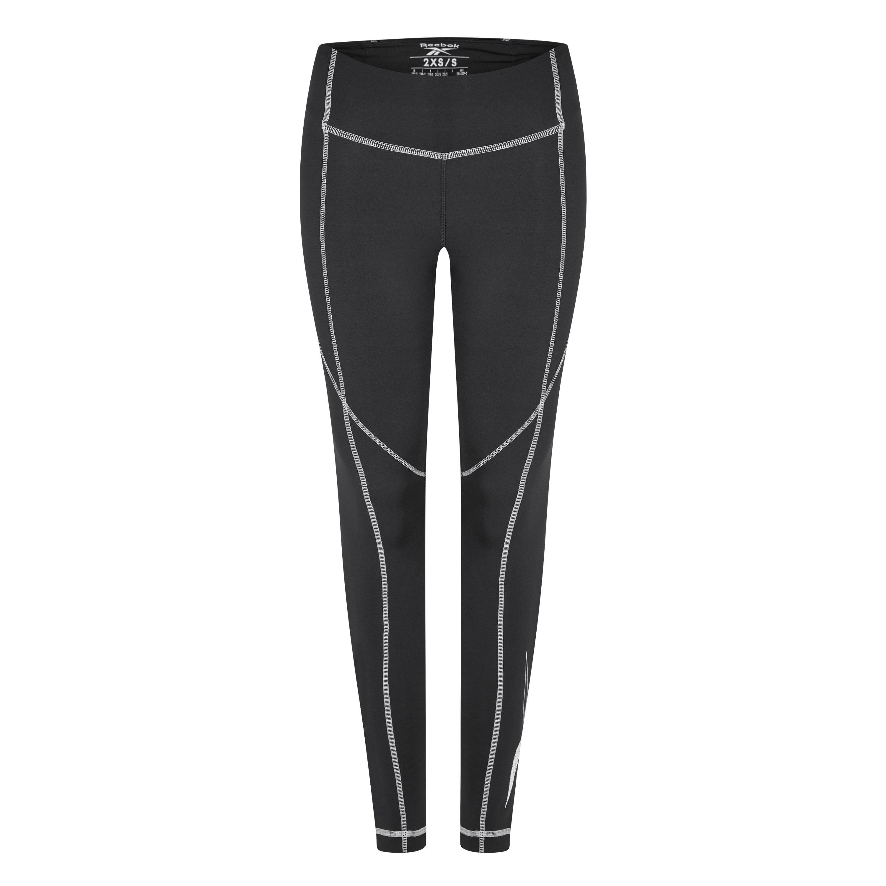 Reebok Workout Ready Big Logo Leggings Womens Gym Legging Leistungsstarke Strumpfhosen Sports Direct