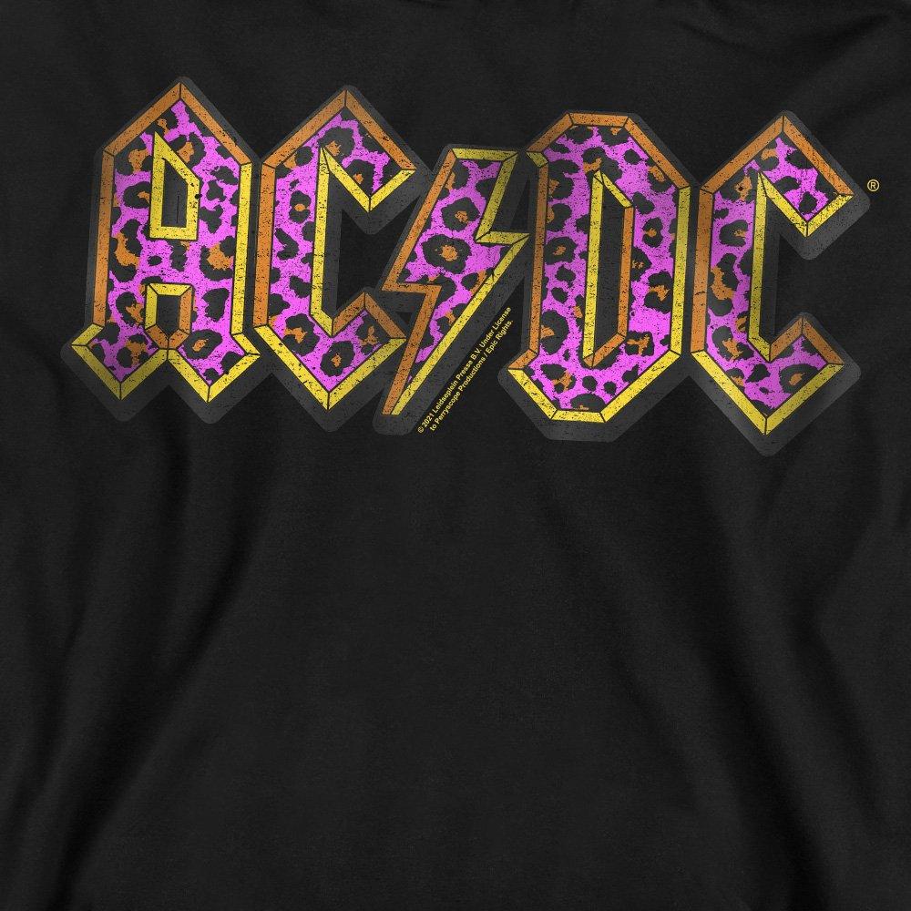 Black - ACDC - AC DC Animal Print Crew Sweatshirt Black - 2