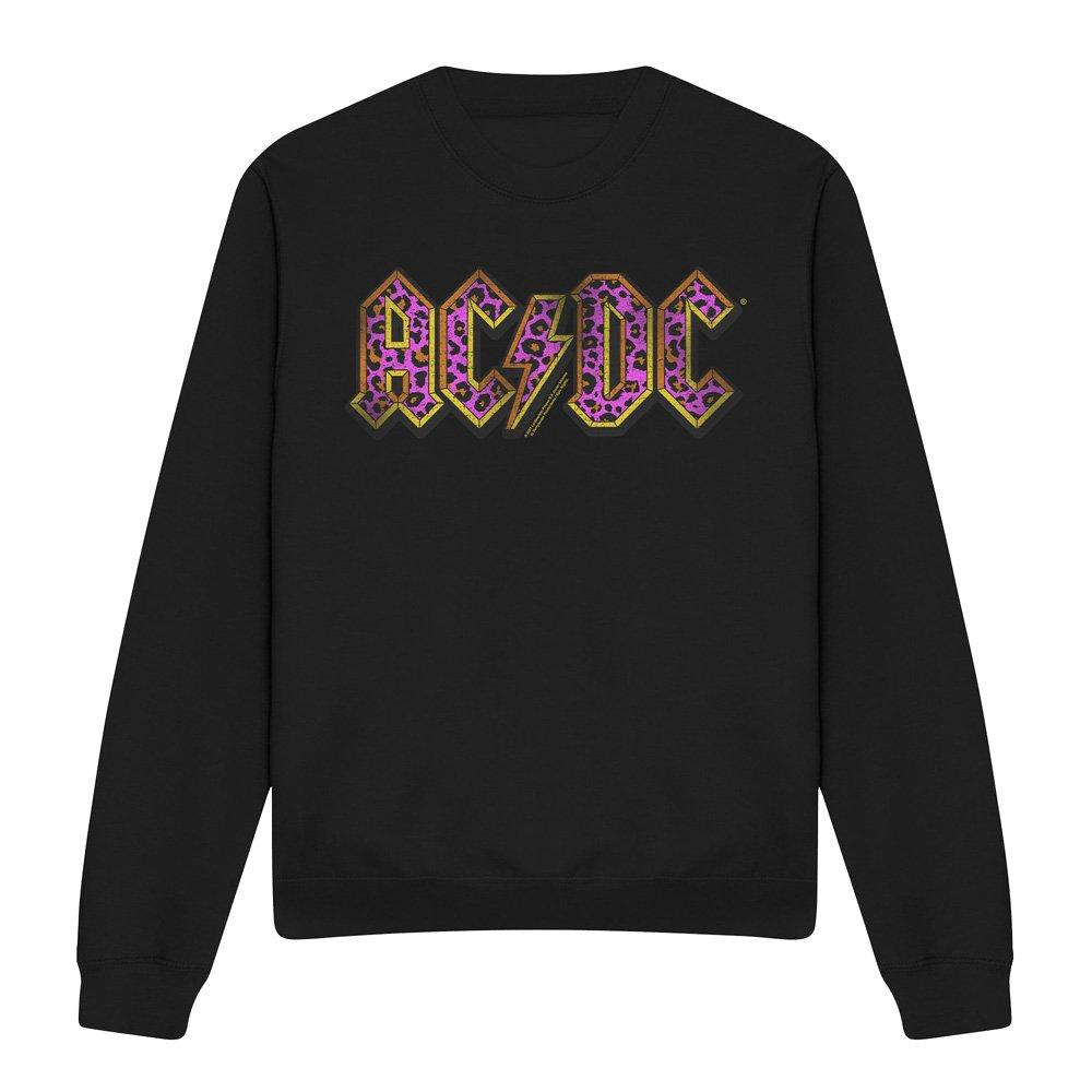 Black - ACDC - AC DC Animal Print Crew Sweatshirt Black - 4