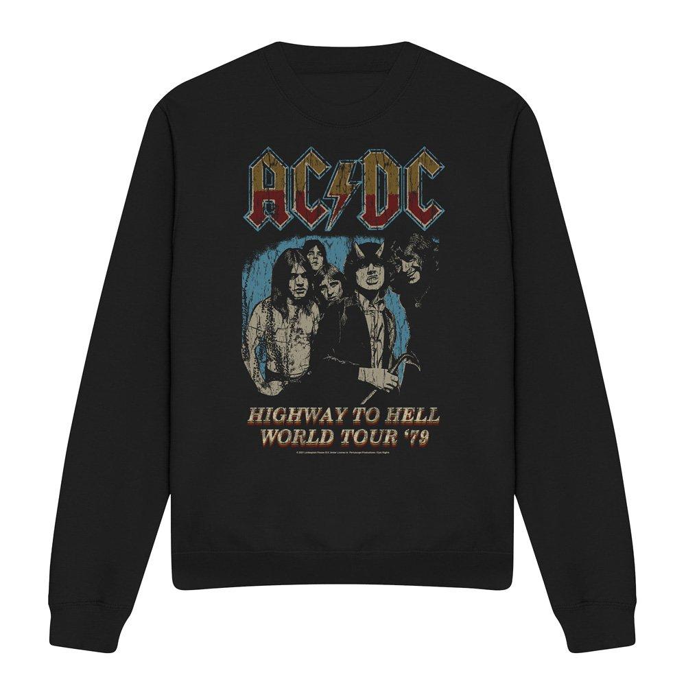 Black - ACDC - AC DC Highway World Tour 79 Crew Sweatshirt Blac - 4
