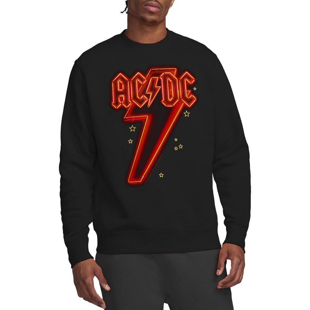 Black - ACDC - AC DC Neon Bolt Crew Sweatshirt Black - 1