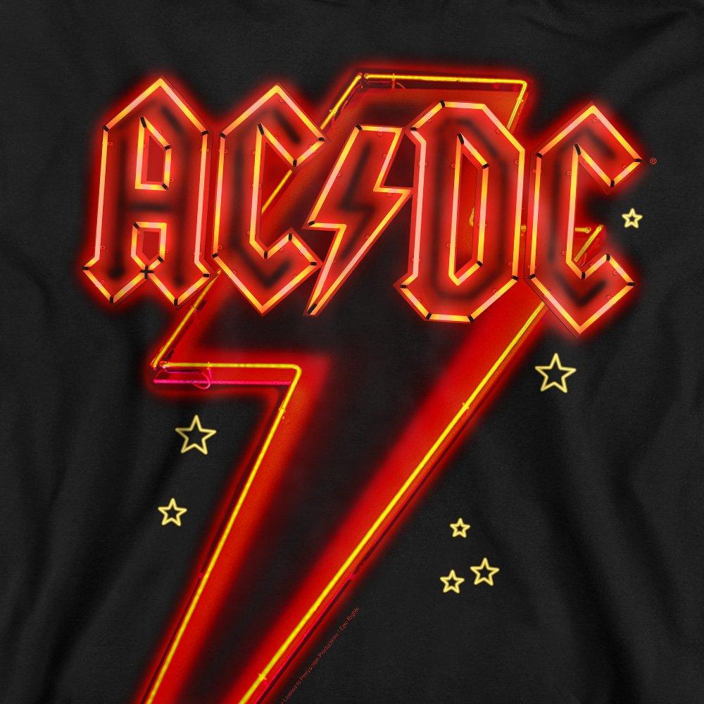 Black - ACDC - AC DC Neon Bolt Crew Sweatshirt Black - 2