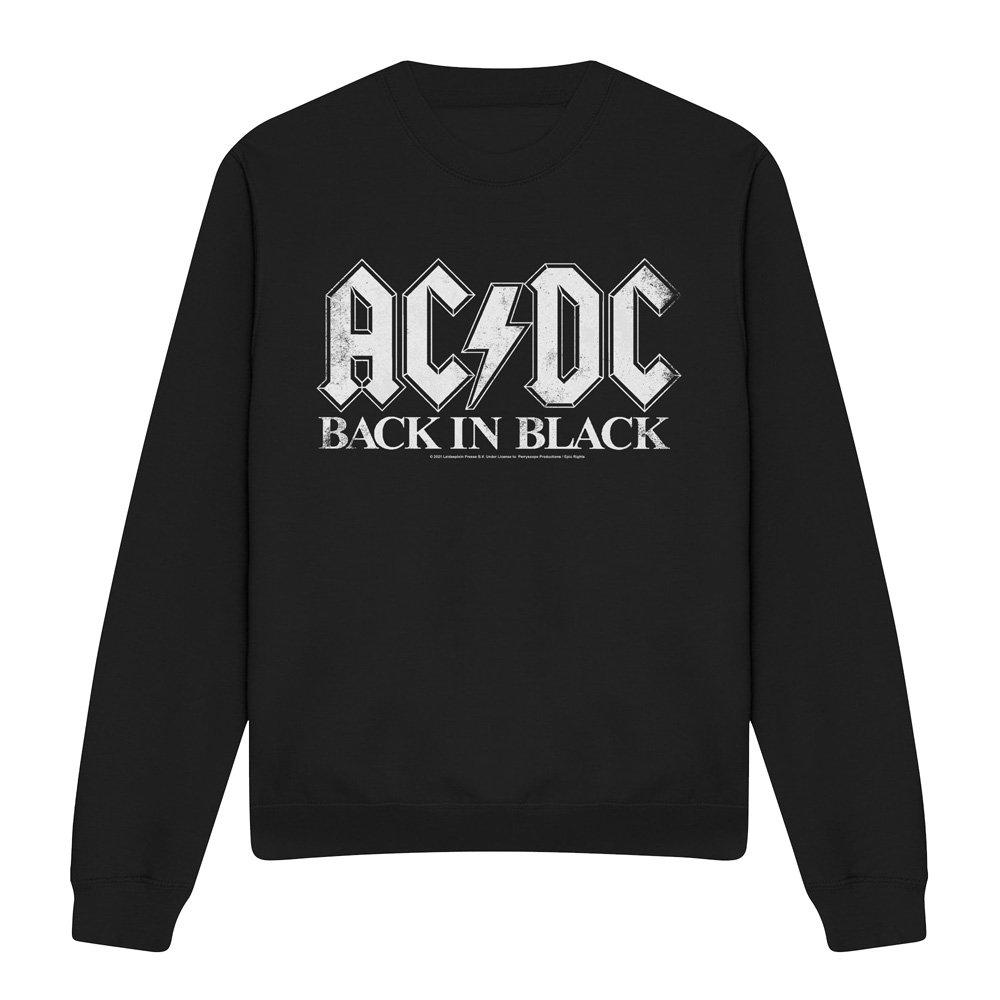 Black - ACDC - AC DC Back In Black Crew Sweatshirt Black - 4