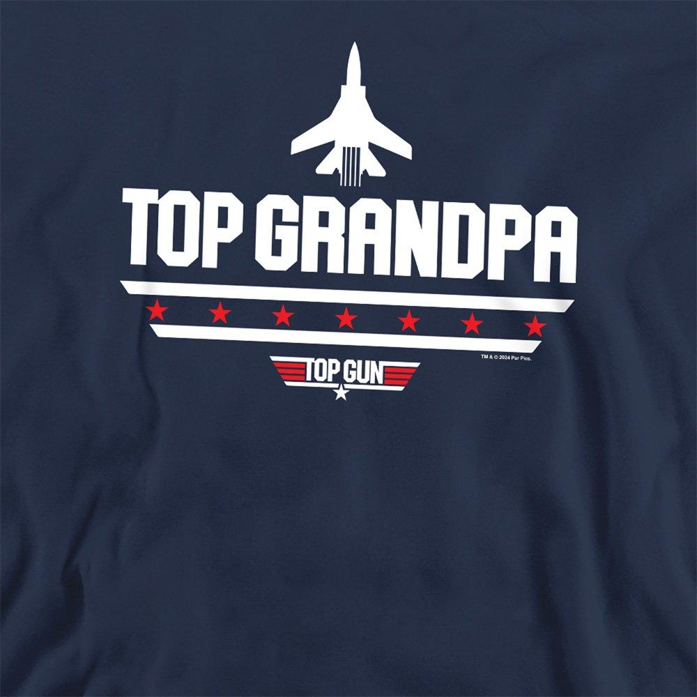 Navy - Top Gun - Top Gun FatherS Day Top Grandpa Unisex Crew Sweat - 2