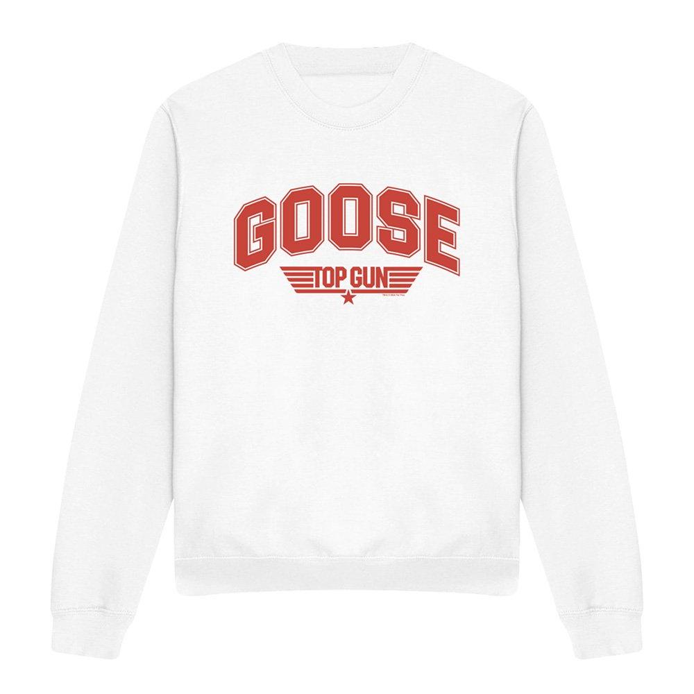 White - Top Gun - Top Gun Goose Varsity Unisex Crew Sweatshirt Whit - 4