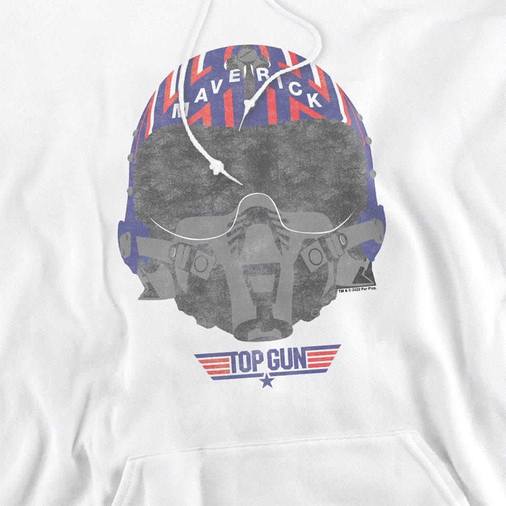 White - Top Gun - Paramount Top Gun Helmet Hoddie White - 2