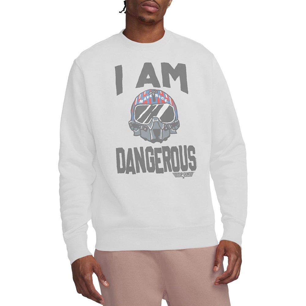 White - Top Gun - Top Gun The I Am Dangerous Unisex Crew Sweatshirt - 1