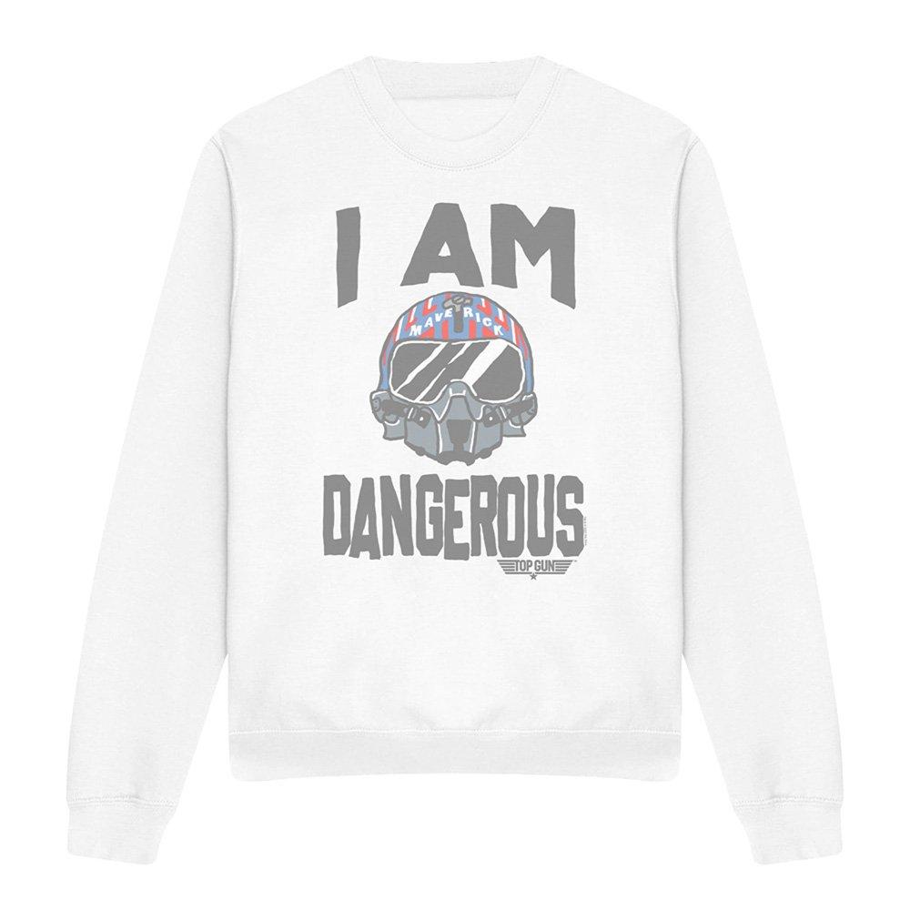 White - Top Gun - Top Gun The I Am Dangerous Unisex Crew Sweatshirt - 4