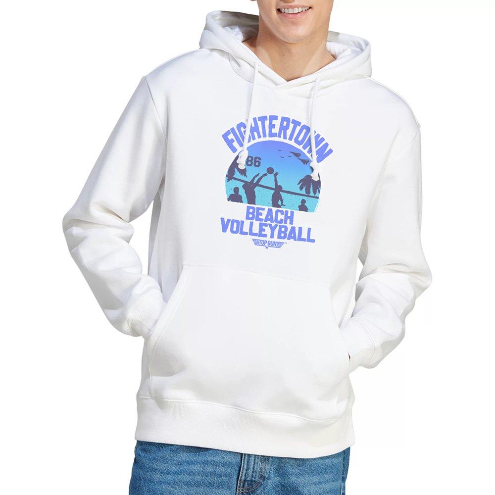 White - Top Gun - Top Gun The Volleyball In Jeans Unisex Hoodie Whi - 1