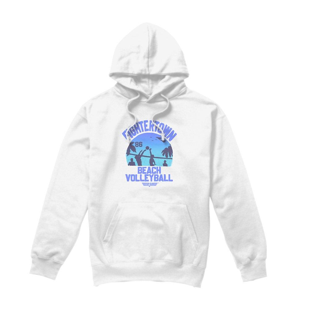 White - Top Gun - Top Gun The Volleyball In Jeans Unisex Hoodie Whi - 4