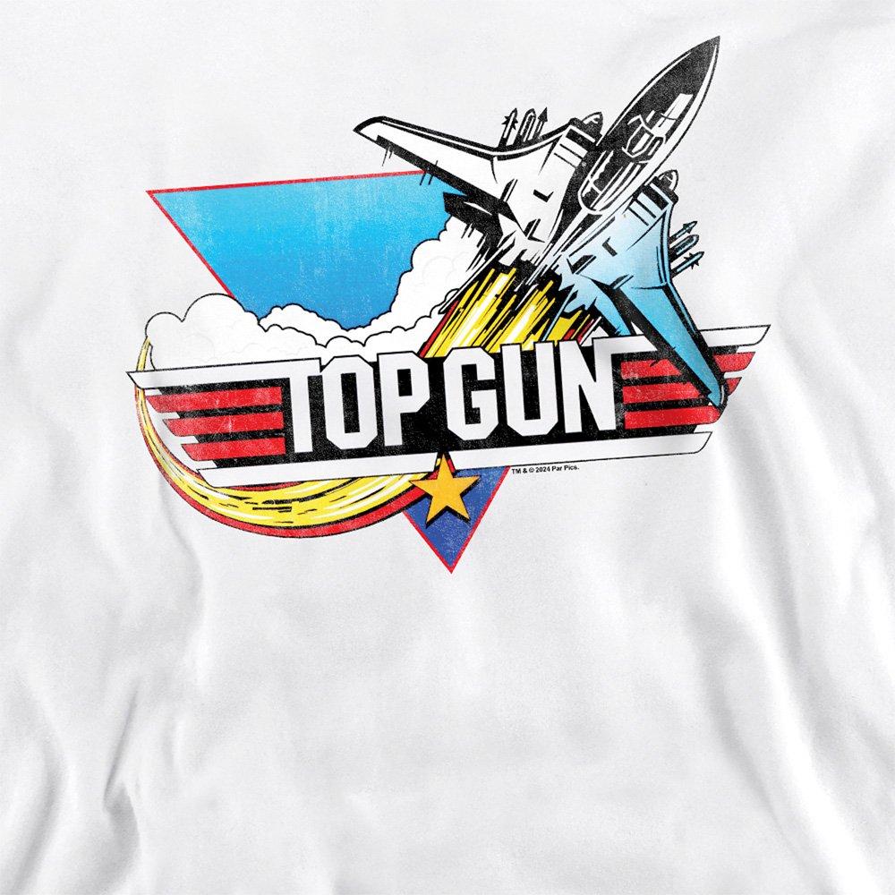 White - Top Gun - Top Gun Jet Swoop Logo Unisex Crew Sweatshirt Whi - 2