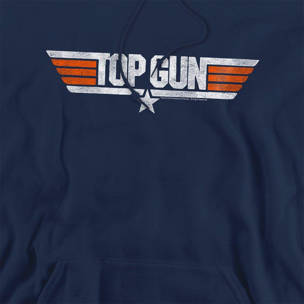 Navy - Top Gun - Top Gun Distressed Logo Hoodie Navy - 2