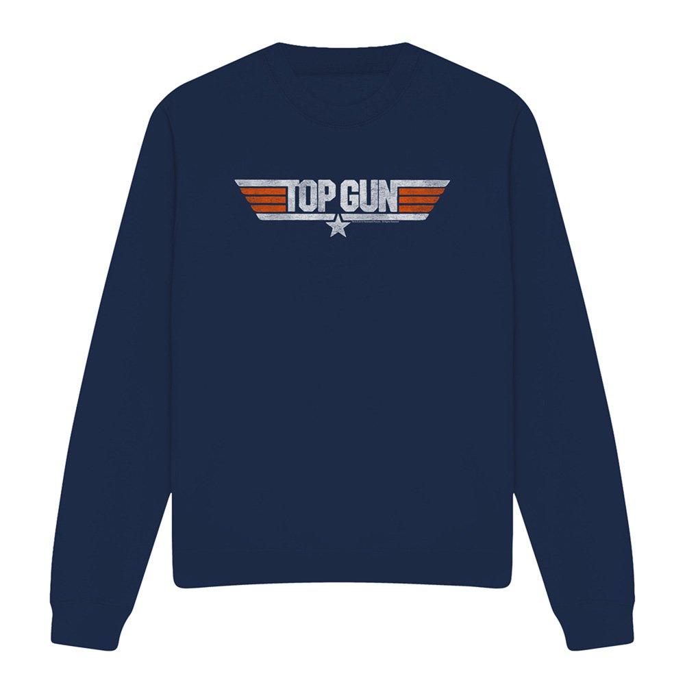Navy - Top Gun - Top Gun Distressed Logo Crew Sweatshirt Navy - 4