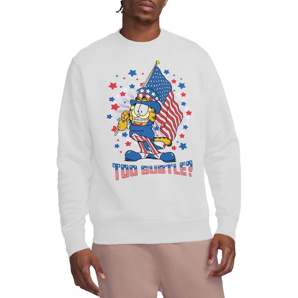 White - Garfield - Garfield Subtle Crew Sweatshirt White - 1