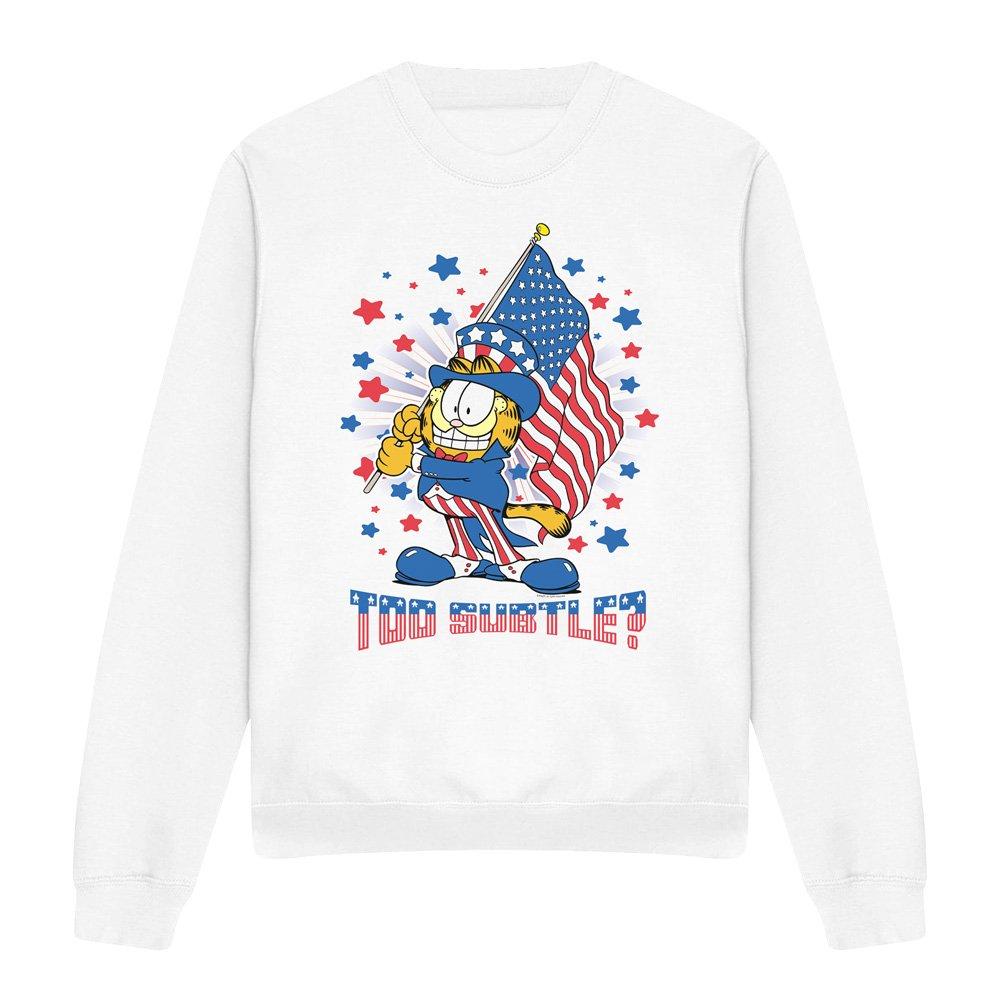 White - Garfield - Garfield Subtle Crew Sweatshirt White - 4