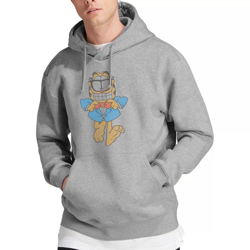 Light Grey - Garfield - Garfield Dapper Cat Hoddie Athletic Heather - 1