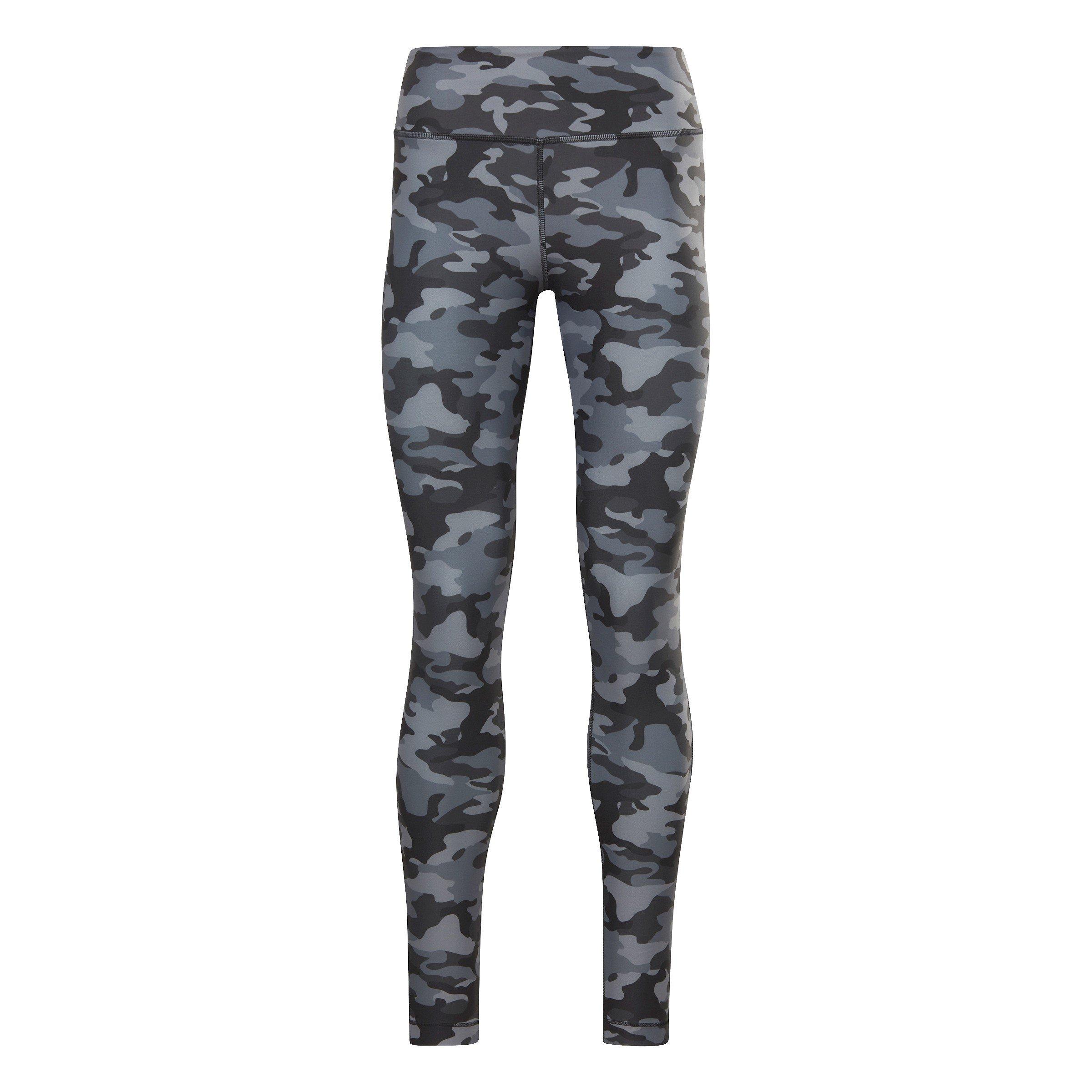 Reebok Women's Lux Bold Camo Print Gym Legging - Black - 0-2