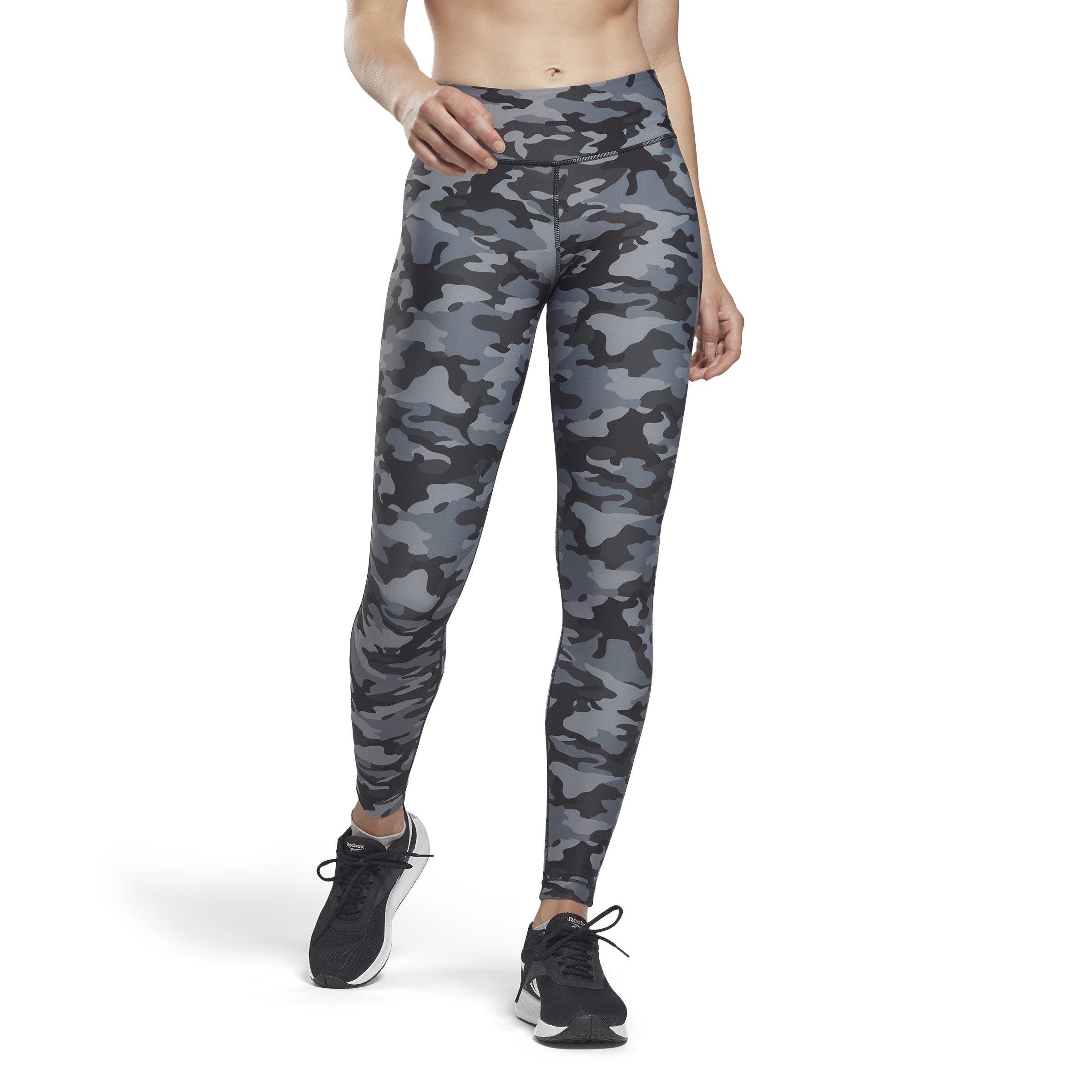 Zwart - Reebok - Lux Bold Camo Print Gym Legging - 2