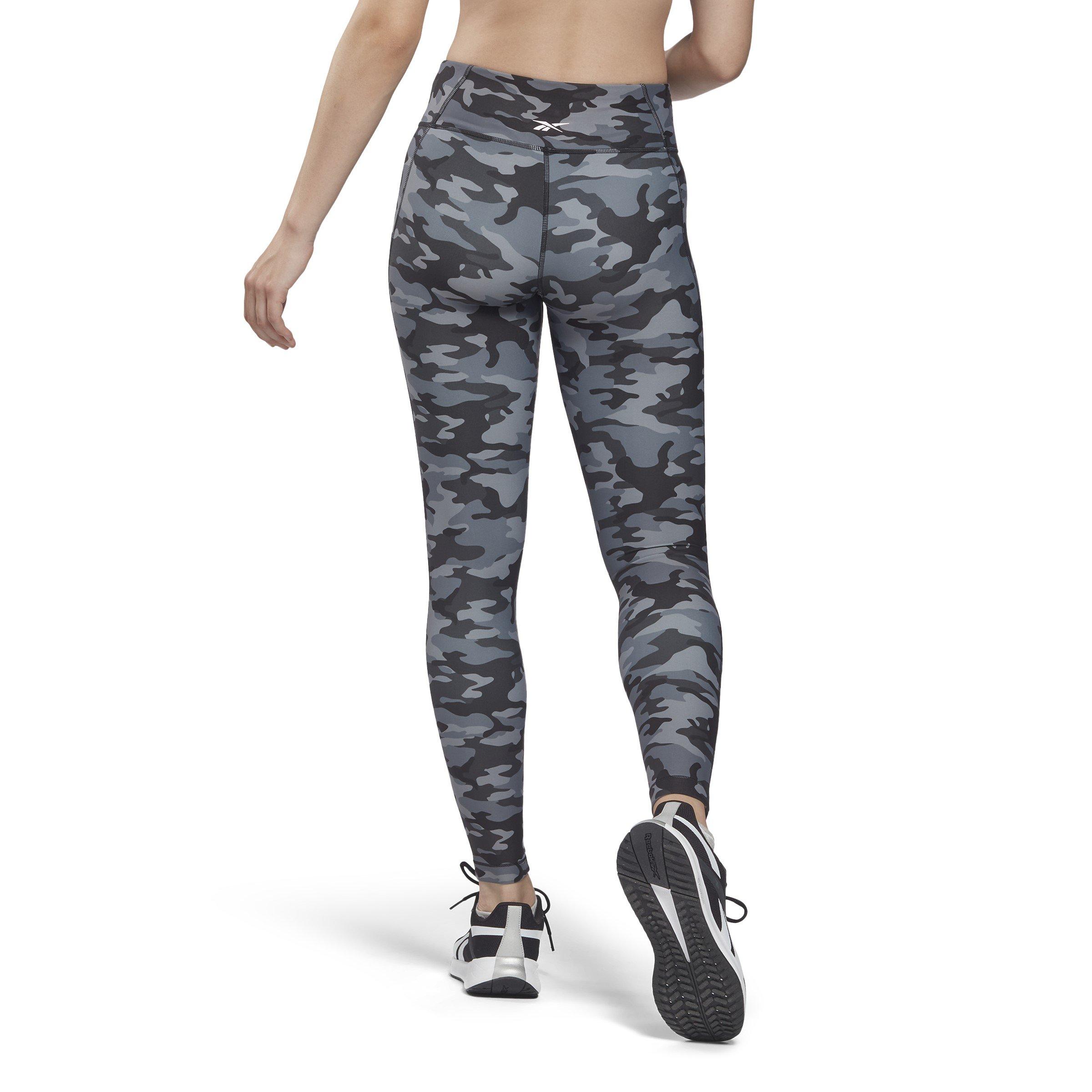 Zwart - Reebok - Lux Bold Camo Print Gym Legging - 3