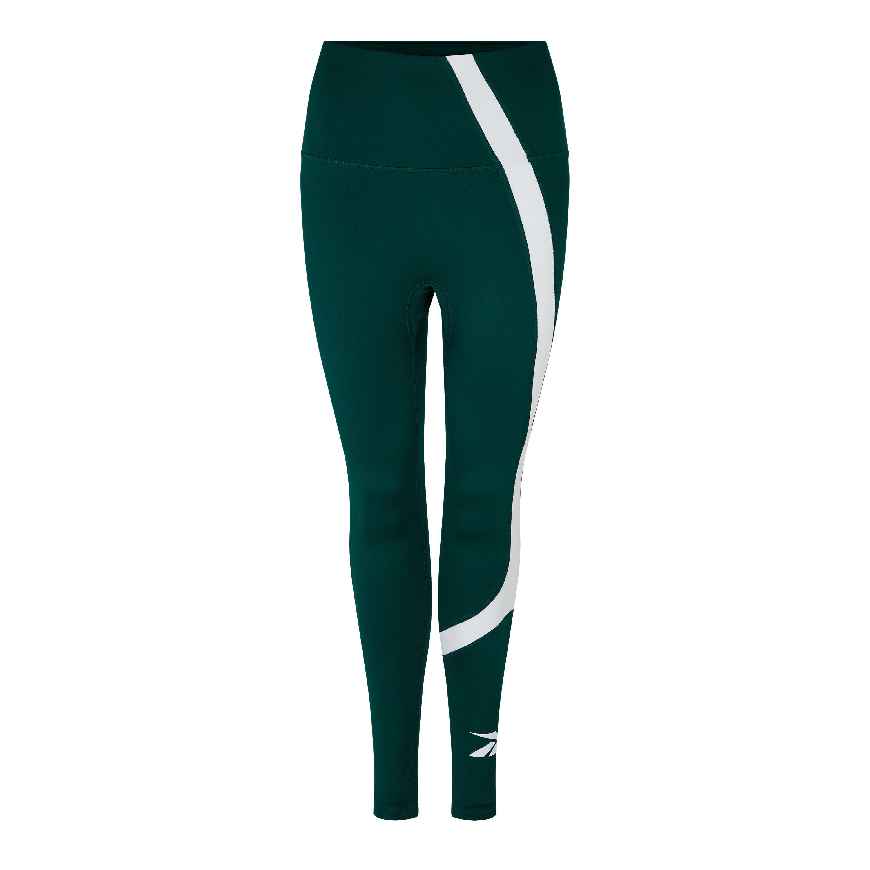 Reebok Women's Workout Ready Vector Gym Legging - Green - 4-6