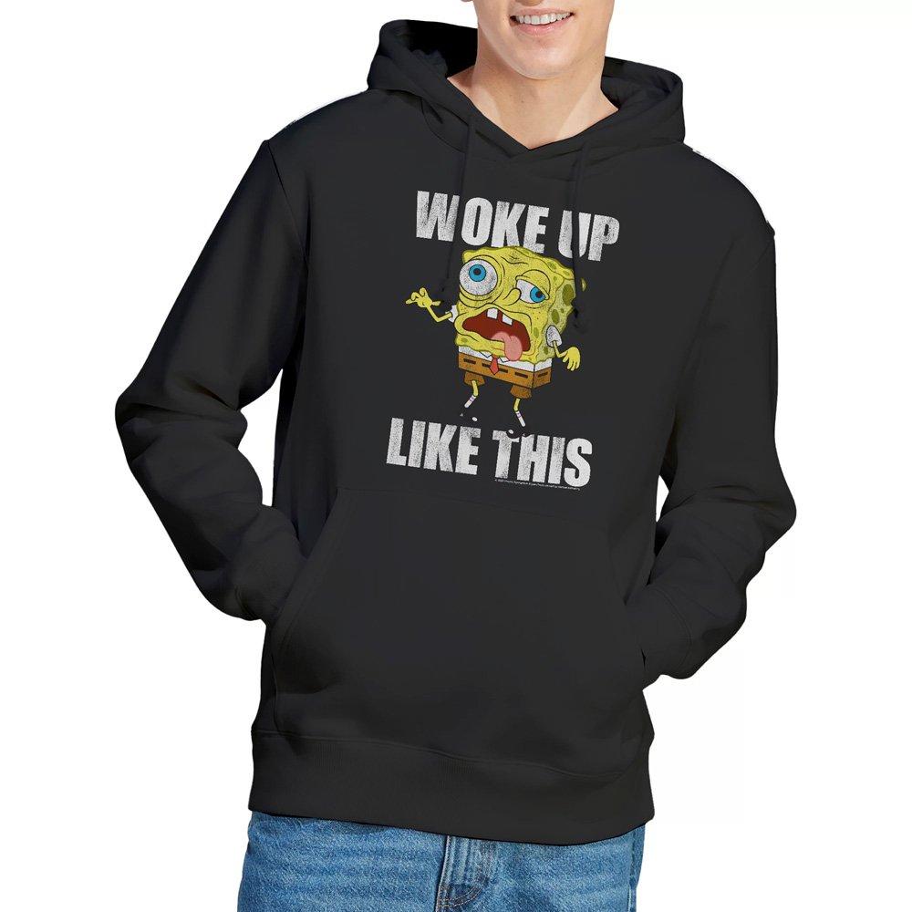 Black - Spongebob - Spongebob Woke Up Like This Meme Hoddie Black - 1