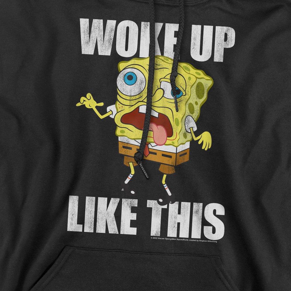 Black - Spongebob - Spongebob Woke Up Like This Meme Hoddie Black - 2