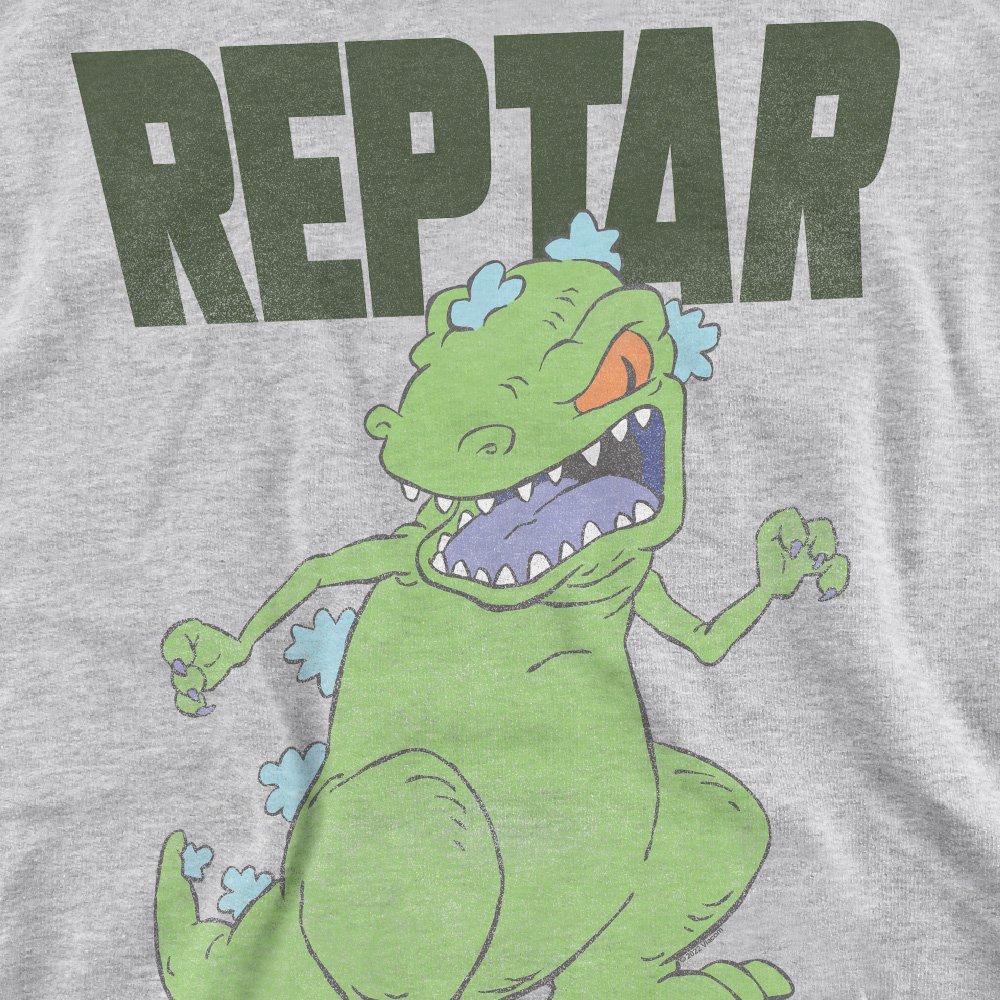 Light Grey - Nickelodeon - Rugrats Reptar Big Crew Sweatshirt Athletic Heath - 2