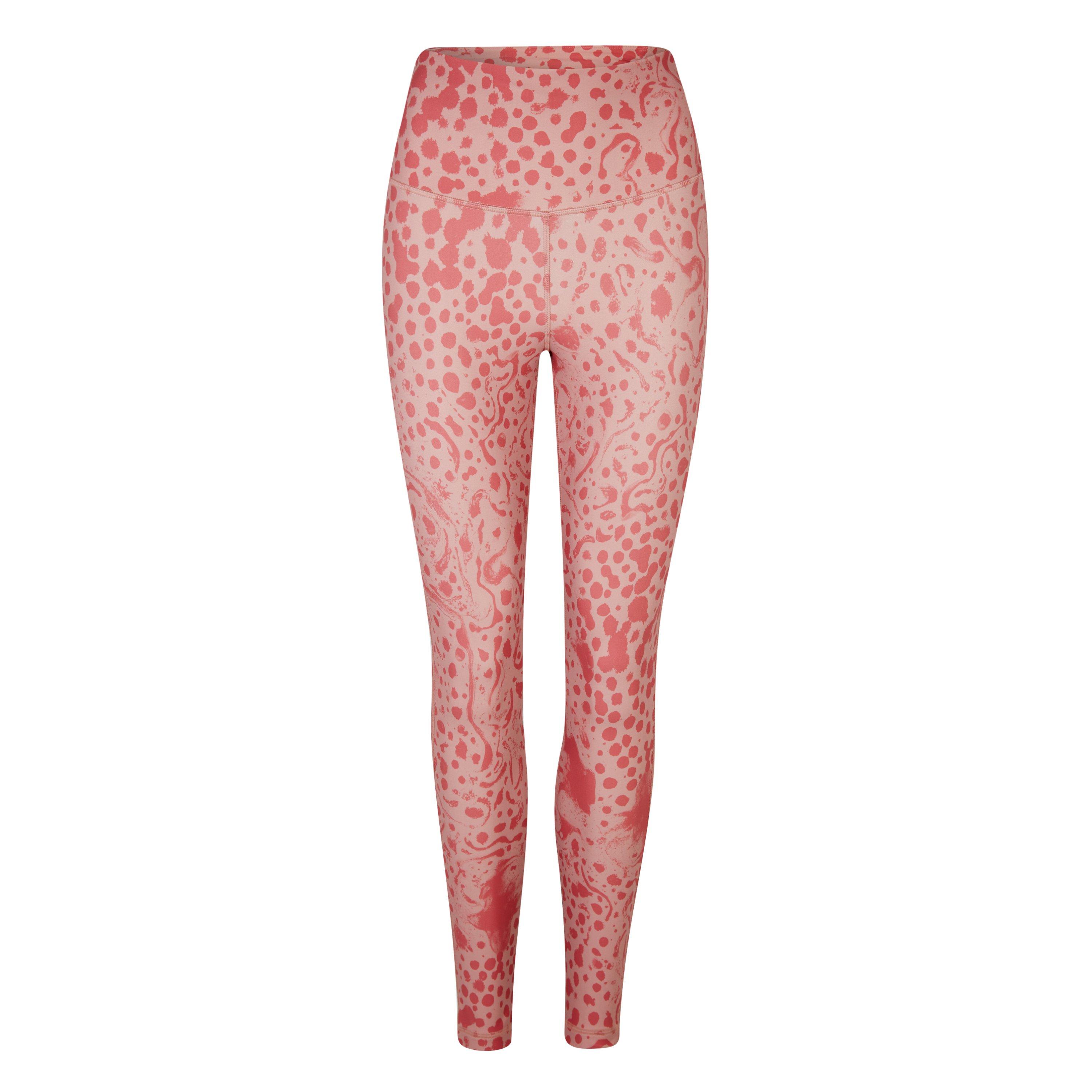 Reebok Women's Studio Lux Modern Safari Performance Gym Legging - Canyon Coral - 4-6