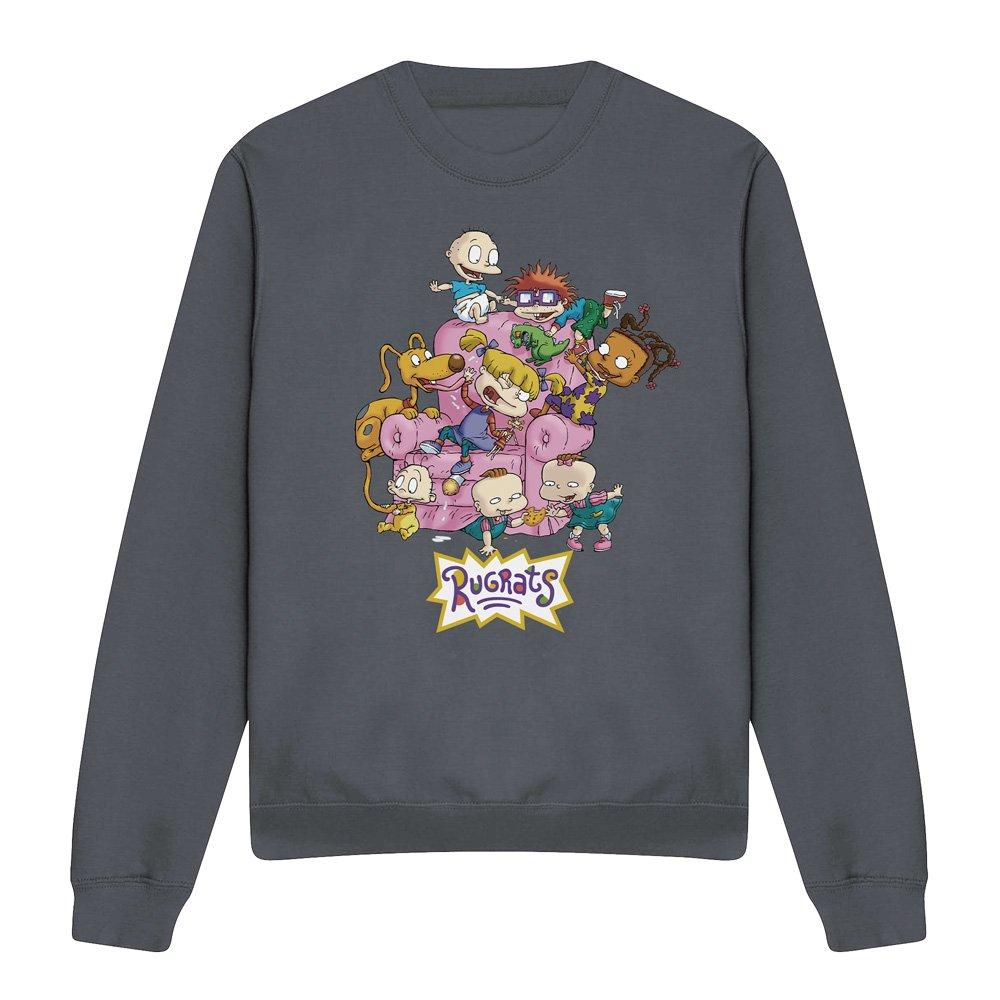 Charcoal - Nickelodeon - Rugrats Rugrats Chair Crew Sweatshirt Charcoal - 4