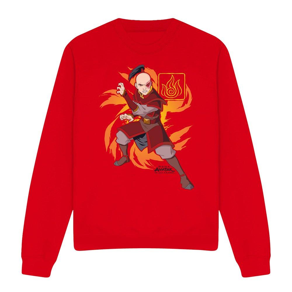 Red - Nickelodeon - Avatar The Last Airbender Zuko Flame Burst Crew Sw - 4