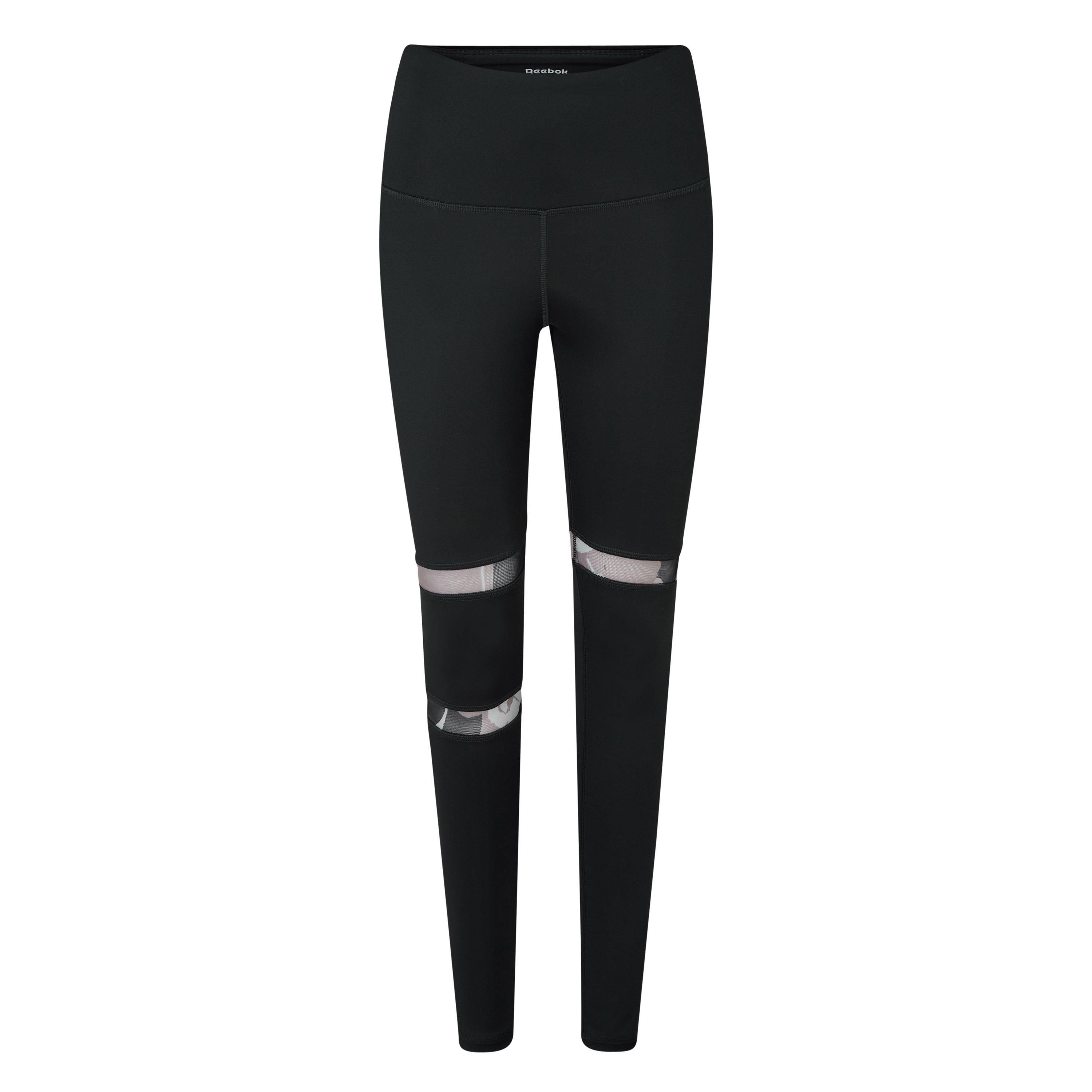 Reebok Women's Detail Gym Leggings - Night Black - 4-6