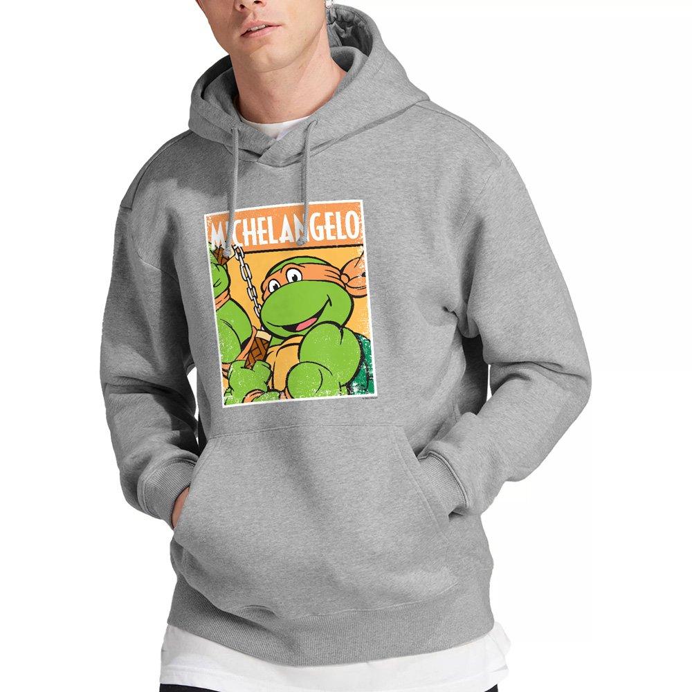 Light Grey - Teenage Mutant Ninja Turtles - Tmnt Tmnt Mikey Hoddie Athletic Heather - 1
